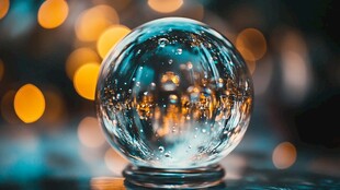 梦幻水晶球中的璀璨景象