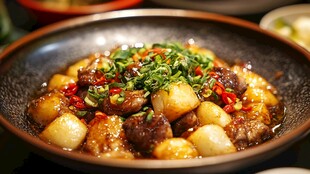 牛肉炖土豆 美味佳肴上桌
