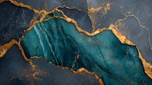 蓝金大理石纹理背景图案