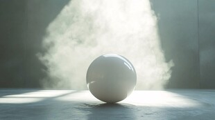 光雾中的白色球体