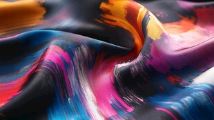 绚丽多彩流动丝绸纹理