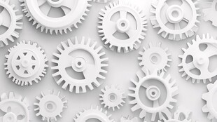 白色齿轮阵列背景图