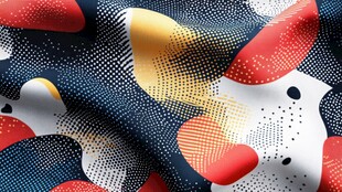 几何图案彩色布料纹理