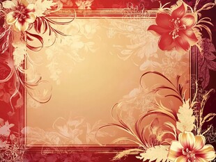 复古花卉边框背景图
