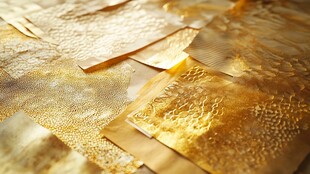 金色纹理纸张特写