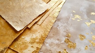 金箔质感纸张艺术展示