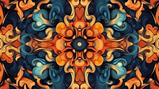 绚丽多彩的抽象花纹图案