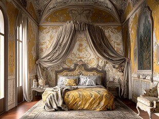 欧式奢华复古风格卧室