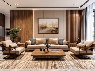 现代简约风客厅舒适一角