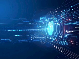 科技感未来感蓝色数字界面