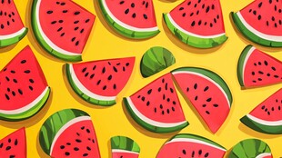夏日缤纷西瓜图案背景