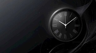 黑色炫酷时钟 时光的象征