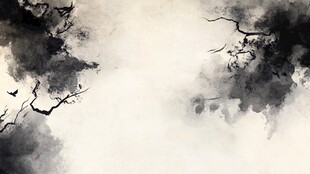 水墨意境山水风景图