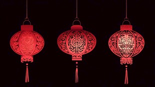 中式红灯笼 传统喜庆装饰