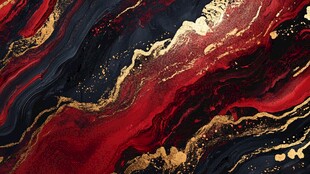 红黑金流动艺术纹理图案