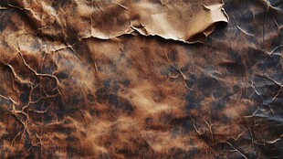 老旧皱巴的复古皮革纹理