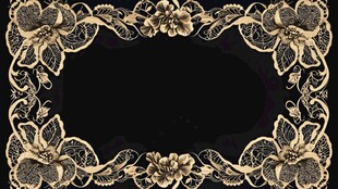 金色蕾丝花边装饰图案