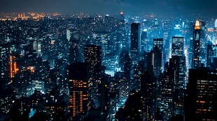 璀璨都市夜景俯瞰图