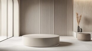 简约现代风室内圆形家具场景