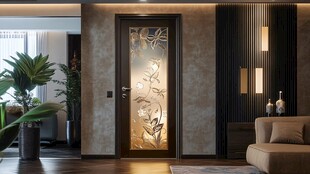 中式风格精致入户门设计
