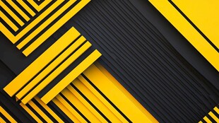 黄黑几何线条抽象背景图