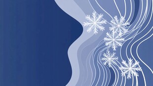 蓝调雪花波浪背景图