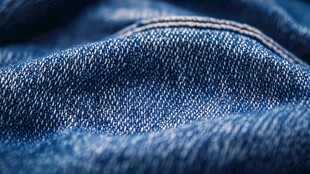 蓝色牛仔布纹理特写