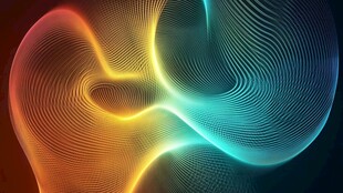 炫彩流动线条抽象艺术画面