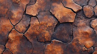 干裂土地纹理特写