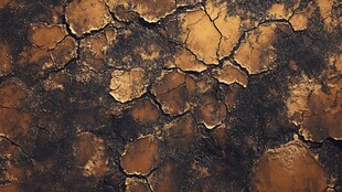 干裂土地纹理特写