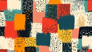 多彩几何笔触抽象图案