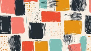 多彩几何笔触抽象图案