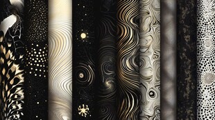 黑金抽象纹理图案集合