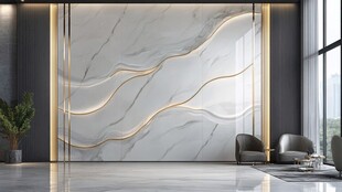 现代轻奢大理石纹理客厅墙