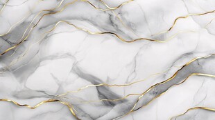 白色大理石纹配金色线条背景