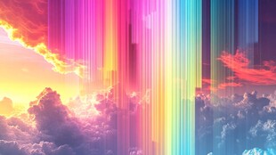 梦幻炫彩天空云端美景