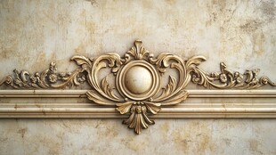 欧式古典墙面金色雕花装饰