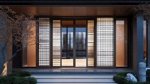 日式庭院风精致入户门