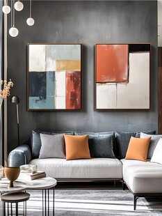 现代简约风客厅装饰画展示