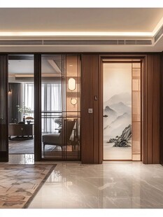 中式风格客厅与门设计展示