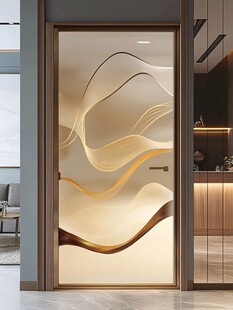 现代简约艺术玻璃入户门