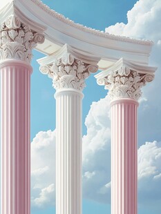 梦幻古典罗马柱云端之景