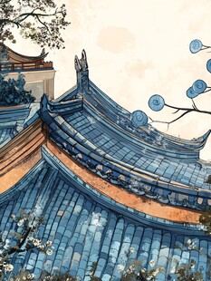 中式古建屋顶之典雅景致