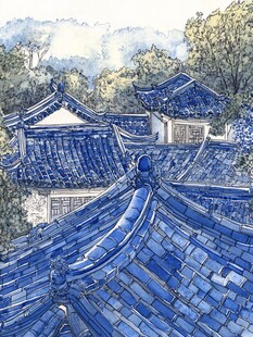 蓝瓦古建 中式屋顶的雅致韵味