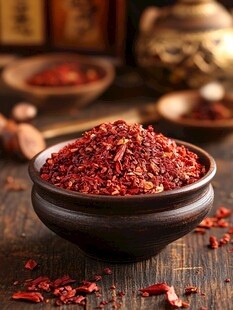 碗中干辣椒散发浓郁香气
