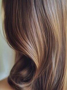 柔顺光泽的迷人波浪秀发