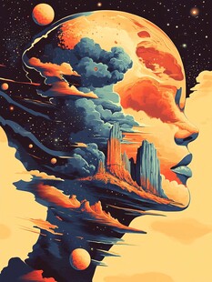 梦幻人脑宇宙奇幻景象