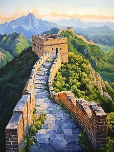 壮丽长城蜿蜒于山峦之间