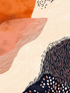 抽象几何纹理艺术插画