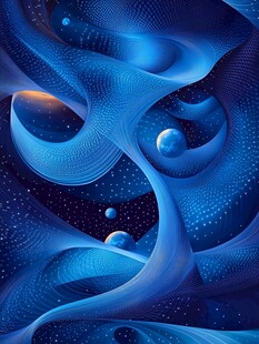 梦幻蓝色宇宙漩涡景观